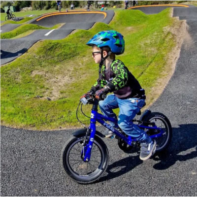 Vélo VTT enfant 2 à 5 ans alu 14p - FROG 40 FP 14 Pink : Rose décor blanc