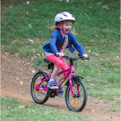 Vélo VTT enfant 3 à 6 ans alu 16p - FROG 44 FP 16 - Spotty blanc décor arc en ciel : 1x1v