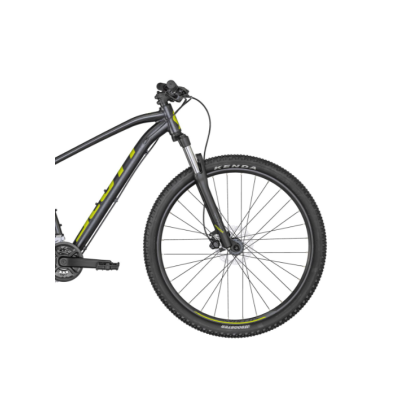 Vélo VTT 27.5p alu - SCOTT 2024 Aspect 760 - Gris Granite décor jaune néon : 100mm