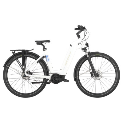 Vélo électrique urbain unisexe 28/29p alu - SCOTT 2025 Sub 40 Belt Wave USX 625 - Blanc décor crème : 75mm