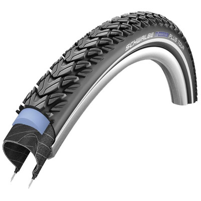 Pneu 27.5p SCHWALBE route vae Marathon Plus Tour E50 noir flancs noirs
