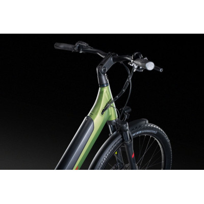 Vélo électrique vtc unisexe 27.5p alu - LAPIERRE 2025 e-Explorer 4.5 Low 500 - Vert métalisé décor noir : 63mm