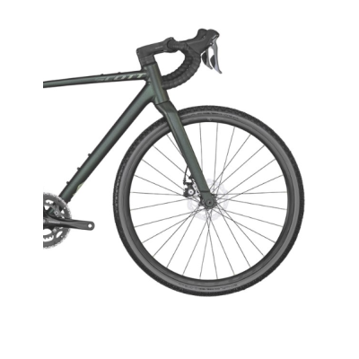 Vélo gravel 700 alu - SCOTT 2023 Speedster Gravel 50 - Vert sombre métallisé décor vert d'eau : 2x8v