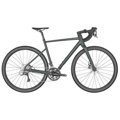 Vélo gravel 700 alu - SCOTT 2023 Speedster Gravel 50 - Vert sombre métallisé décor vert d'eau : 2x8v