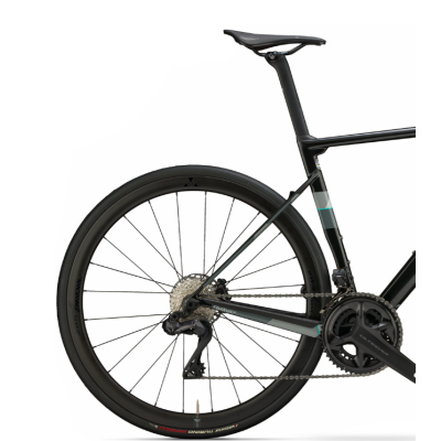Vélo gravel 700 carbone - WILIER 2026 Rave SL AXS 1x12 - Noir brillant décor argent et gris : 1x12v
