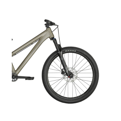 Vélo VTT 26p alu - SCOTT Voltage YZ 0.1 - Gris taupe vernis décor noir, 100mm ...