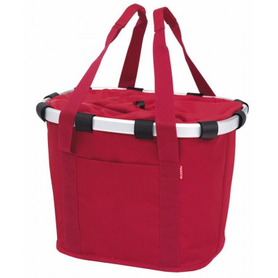 Panier avant KLICKFIX tissu bache souple BikeBasket rouge
