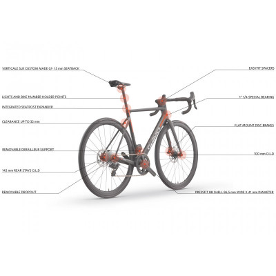Vélo course 700 carbon WILIER 2025 Verticale SLR Core Black Q1