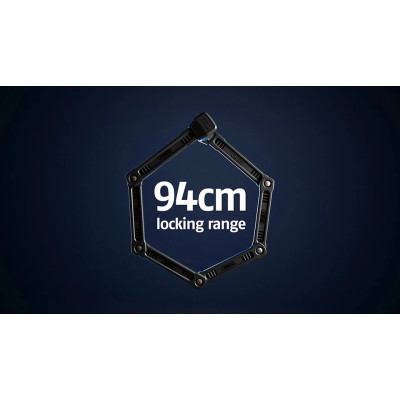 Antivol lame ABUS pliable Bordo 6200K 94 à clés noir support noir