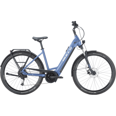 Vélo électrique vtc unisexe 29p alu - BULLS 2025 e-Explorer 4.5 Low 625 - Bleu métalisé décor argent : 100mm
