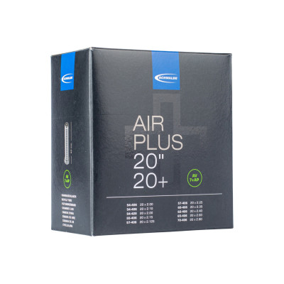 Chambre à air SCHWALBE vélo Air Plus 20 AV7+AP butyl noire