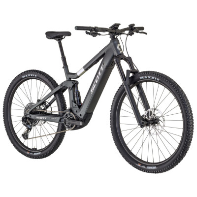 Vélo électrique VTT 29p alu - SCOTT 2025 Strike eRide 930 Grey 625 - Gris anthracite décor argent : 150/150mm