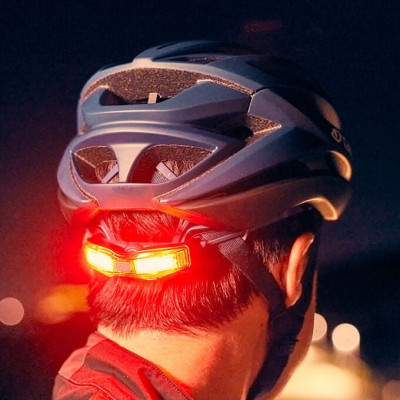 Feu arrière casque - GIRO Roc Loc 5 Led noir décor rouge : 30 lumens