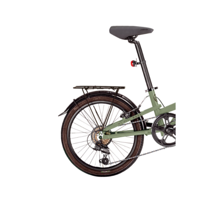 Vélo pliant 20p VELO alu Métro vert kaki décor anthracite