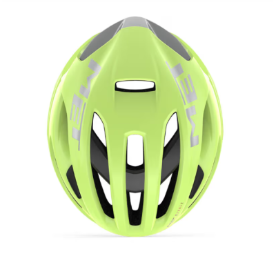Casque route - MET Rivale Mips - jaune vert fluo décor gris
