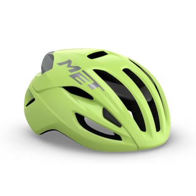 Casque route - MET Rivale Mips - jaune vert fluo décor gris