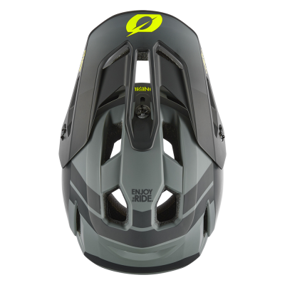 Casque intégral bmx et vtt - ONEAL SL1 Strike - noir décor gris et jaune fluo