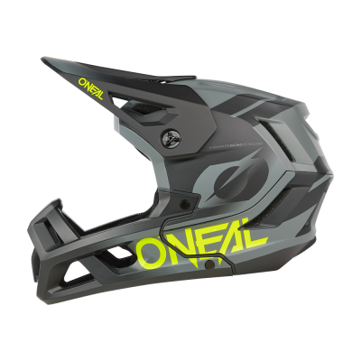 Casque intégral bmx et vtt - ONEAL SL1 Strike - noir décor gris et jaune fluo
