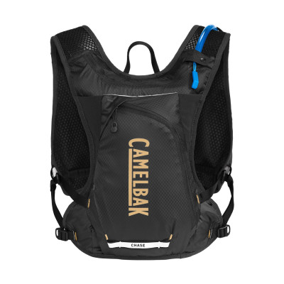 Sac hydratation route, gravel et vtt - CAMELBAK Chase Race 4 Vest - noir décor doré