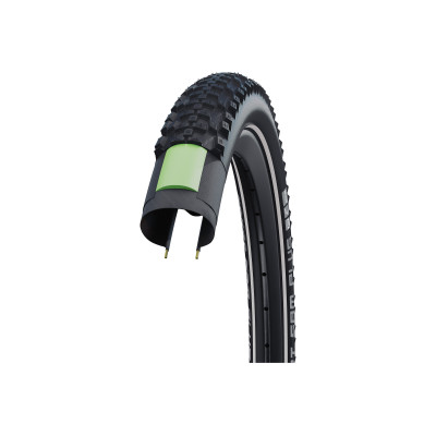 Pneu 27.5p SCHWALBE vtt vae Smart Sam Plus Addix E50 Anticrevaison noir flancs noirs