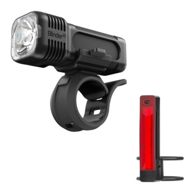 Eclairage av+ar KNOG usb Blinder Pro 400 + Plus Rear 20 noir,