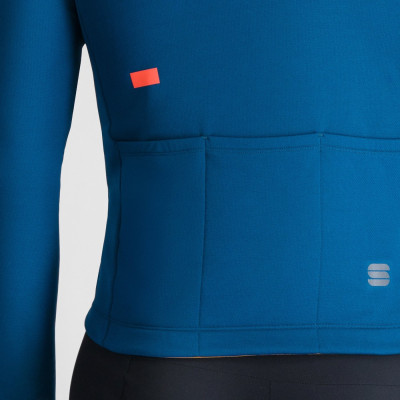 Maillot manches longues - SPORTFUL Classic Thermal - bleu pétrole décor blanc et orange