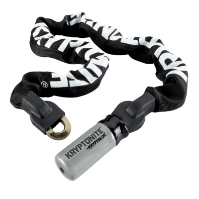 Antivol chaine KRYPTONITE acier traité Kryptolok 995 à clés noir et blanc