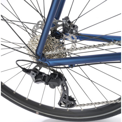 Vélo city gravel 700 alu - STEVENS 2026 Suprême Pro - Bleu Dark Navy Décor noir : 2x12v
