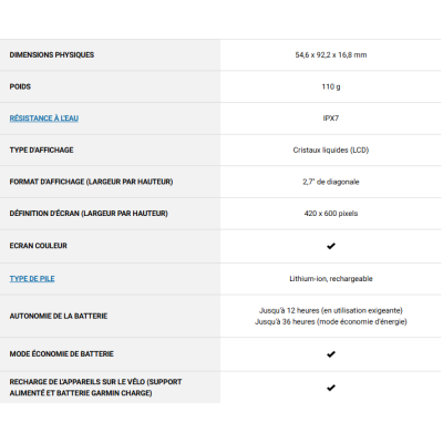 GPS vélo compteur - GARMIN Edge 550 - noir