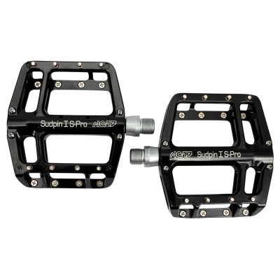 Pédales NC-17 alu bmx vtt plateforme SudPin I S-Pro noir décor argent
