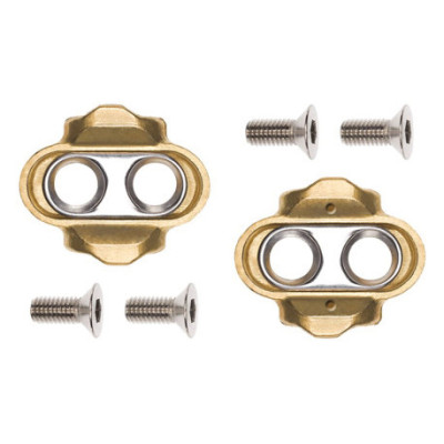 Cales pédales CRANKBROTHERS vtt Prémium 15 ou 20 degrés Or