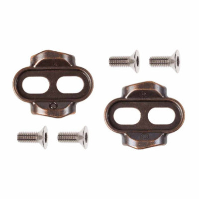 Cales pédales CRANKBROTHERS vtt Easy Cleat  0 ou 10 degrés Bronze