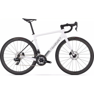 Vélo course 700 carbon - WILIER 2026 Garda - G40 Blanc décor argent et noir: 2x12v 50x34/11x34