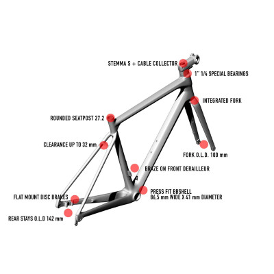 Vélo course 700 carbon - WILIER 2026 Garda - G40 Blanc décor argent et noir: 2x12v 50x34/11x34