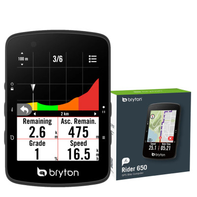 GPS vélo compteur - BRYTON Rider 650 - noir
