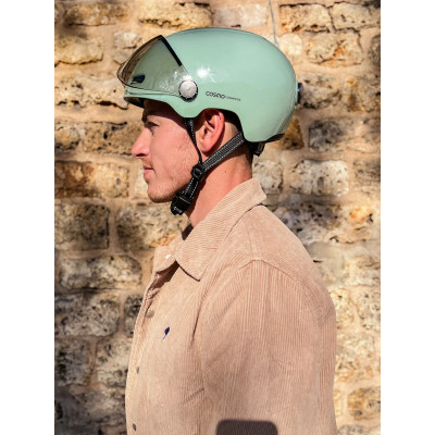 Casque ville - COSMO Fusion Premium - vert sauge verni