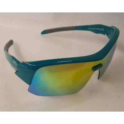 Lunettes enfants - RPJ Adventure - bleu turquoise décor orange