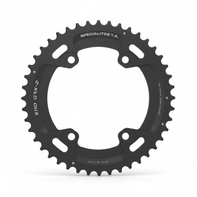 Plateau 110x4 TA alu gravel 10/11/12v X110 GRX-2 Shimano extérieur compact noir