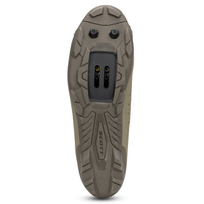 Chaussures vtt et gravel - SCOTT Mtb Comp Boa - beige sable : semelle Nylon renforcée et crampons gomme tendre Sticki -