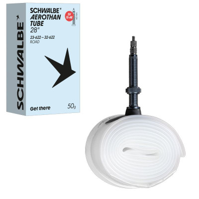 Chambre à air SCHWALBE route Course Aerothan SV15AE 23/28 polyuréthane clair