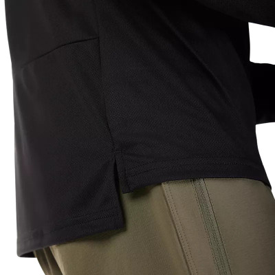 Maillot manches longues - FOX Head - noir décor gris