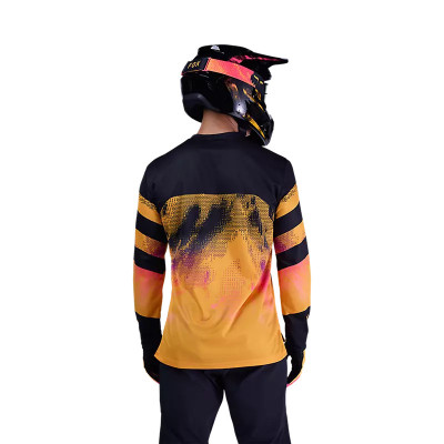 Maillot manches longues - FOX Ranger LS Kairos - orange décor noir