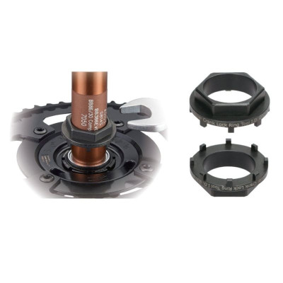 Clé pédalier FSA acier 8 créneaux D42/47 noir