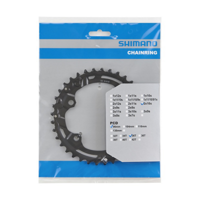 Plateau 96 SHIMANO acier vtt 2x10/11v M4100/5100 noir