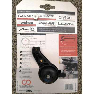 Support compteur gps CLOSETHEGAP pvc déporté HideMyBell Regular noir