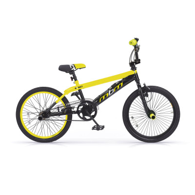 Vélo bmx acier BMX INSTINCT 20 FreeStyle noir décor jaune