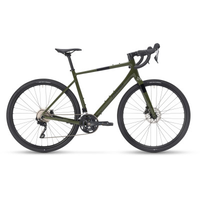 Vélo gravel 700 alu - STEVENS Gavere Eco - Khaki vert brillant Décor noir: 2x10v