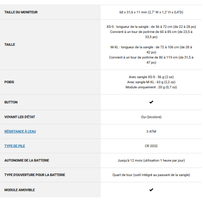 Ceinture + émetteur cardiofréquencemètre - GARMIN HRM 200