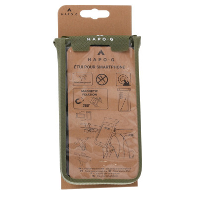 Etui téléphone HAPO-G support SmartPhone Etanche tactile kaki