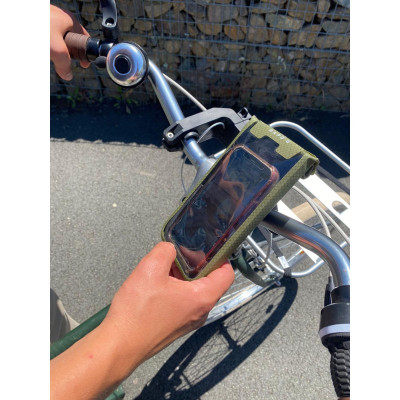 Etui téléphone HAPO-G support SmartPhone Etanche tactile kaki